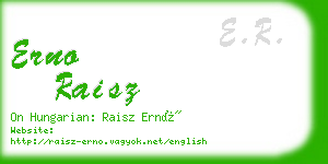 erno raisz business card